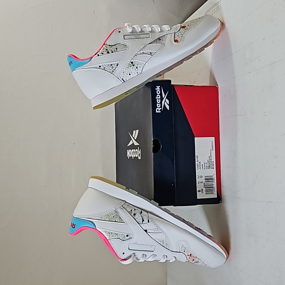 Reebok Classic Leather Junior 6 Paint Splatter